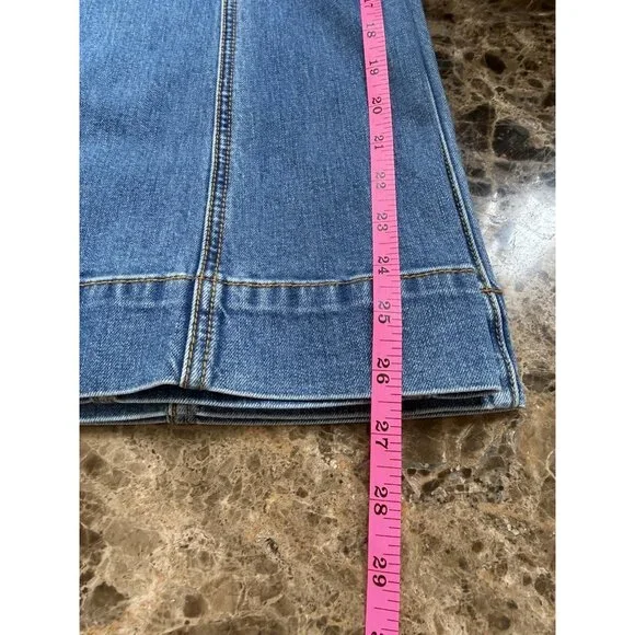 Kate Spade Hight waist Cropped Flare Denim Women’s Blue Pant Cotton Size 30 - Picture 8 of 11